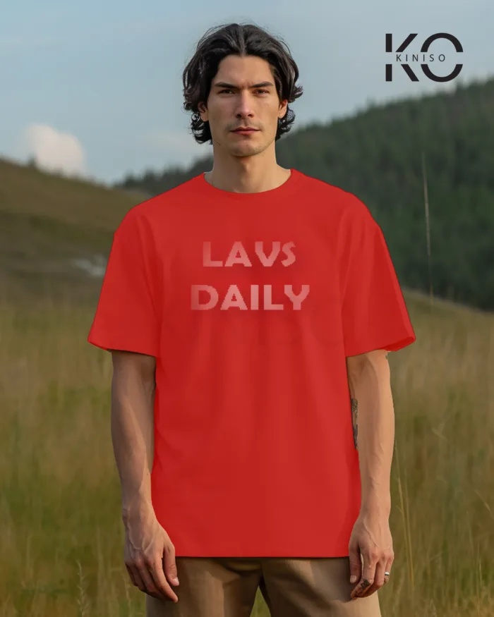 Graphic vehicle t shirt for males with LAVS DAILY Style Printed - Image 4